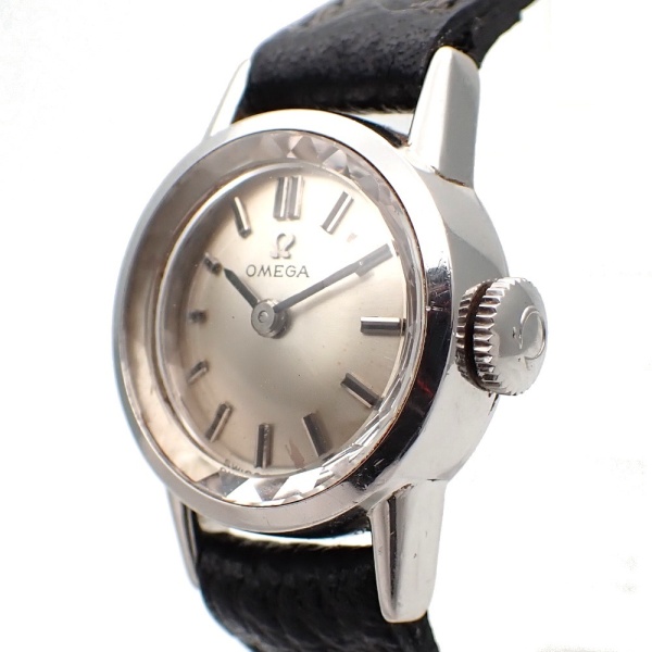 画像2: OMEGA オメガ アンティーク レディース カットガラス 手巻き機械式 cal.483 腕時計