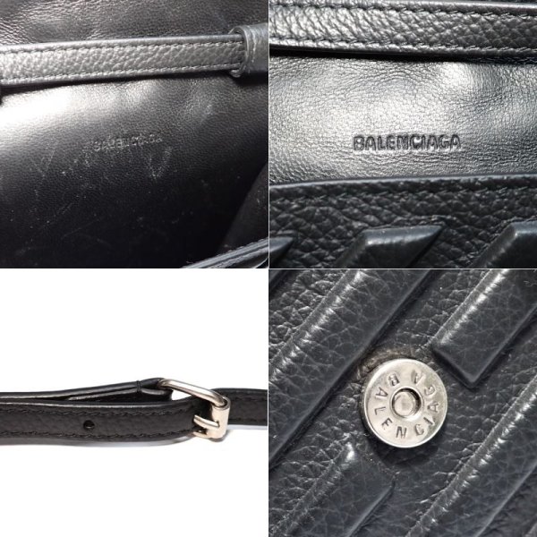 画像5: 【BALENCIAGA】バレンシアガ カーフォンホルダー　レザー　693544 スモールバッグ ブラック 　 斜め掛け ポシェットショルダー 　ミニショルダー　スマホ　携帯　バッグ　中古　 レディース 　美品　質屋