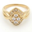 画像4: K18 ゴールド　イエローゴールド　YG　ダイヤモンド　0.30ct　指輪　中古　美品　新品仕上済　レディース　ジュエリー　ダイヤ　リング　4月誕生石　アクセサリー　サイズ12　質屋 (4)