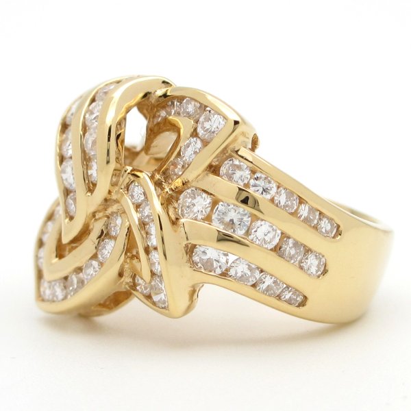 画像2: K18 ゴールド　イエローゴールド　YG　ダイヤモンド 1.74ct　指輪　中古　美品　4月誕生石　新品仕上済　レディース　ジュエリー　ダイヤ　リング　質屋