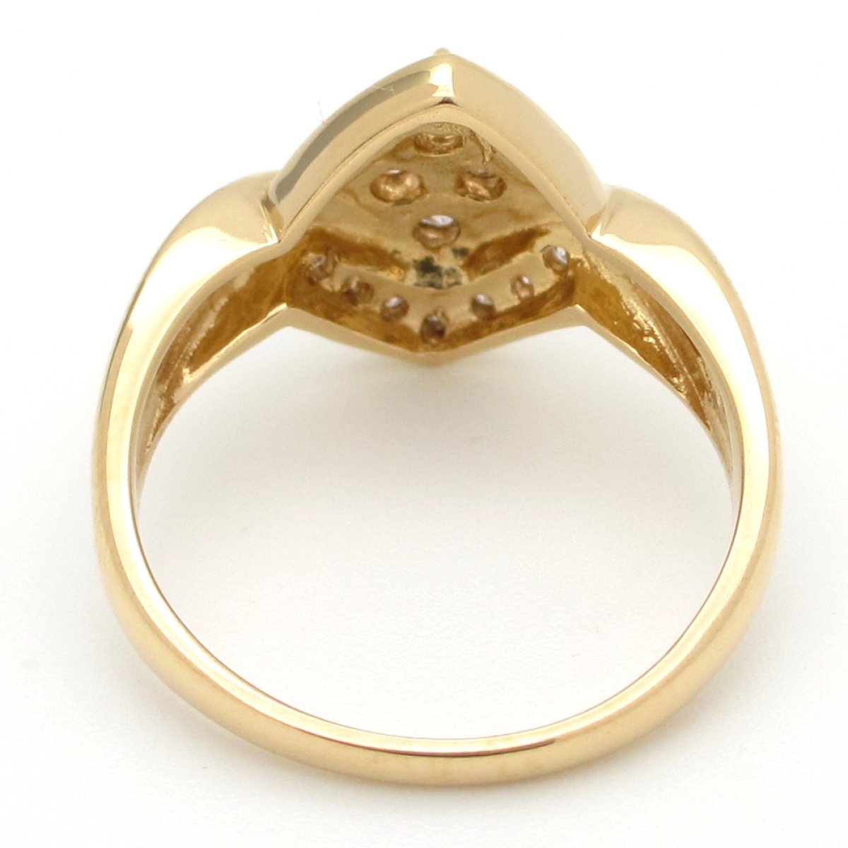 画像5: K18 ゴールド　イエローゴールド　YG　ダイヤモンド　0.30ct　指輪　中古　美品　新品仕上済　レディース　ジュエリー　ダイヤ　リング　4月誕生石　アクセサリー　サイズ12　質屋