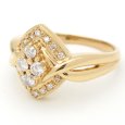 画像2: K18 ゴールド　イエローゴールド　YG　ダイヤモンド　0.30ct　指輪　中古　美品　新品仕上済　レディース　ジュエリー　ダイヤ　リング　4月誕生石　アクセサリー　サイズ12　質屋 (2)