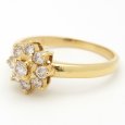 画像2: K18 ゴールド　イエローゴールド　YG　ダイヤモンド 0.30ct 指輪　フラワー 中古　美品　新品仕上済　レディース　ジュエリー　ダイヤ　リング　4月誕生石　質屋 (2)