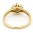 画像4: K18 ゴールド　イエローゴールド　YG　ダイヤモンド 0.30ct 指輪　フラワー 中古　美品　新品仕上済　レディース　ジュエリー　ダイヤ　リング　4月誕生石　質屋 (4)