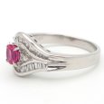 画像2: Pt900 プラチナ　ルビー 0.51ct　ダイヤモンド 0.48ct　 指輪 　ソーティング付　中古　美品　新品仕上済　レディース　ジュエリー　ダイヤ　リング　7月誕生石　質屋 (2)