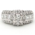 画像1: Pt900 プラチナ　ダイヤモンド　1.56ct　指輪　中古　美品　新品仕上済　ダイヤ　プリンセスカット　ブリリアンカット　リング　レディース　ジュエリー　豪華 1カラットUP　4月誕生石　質屋 (1)