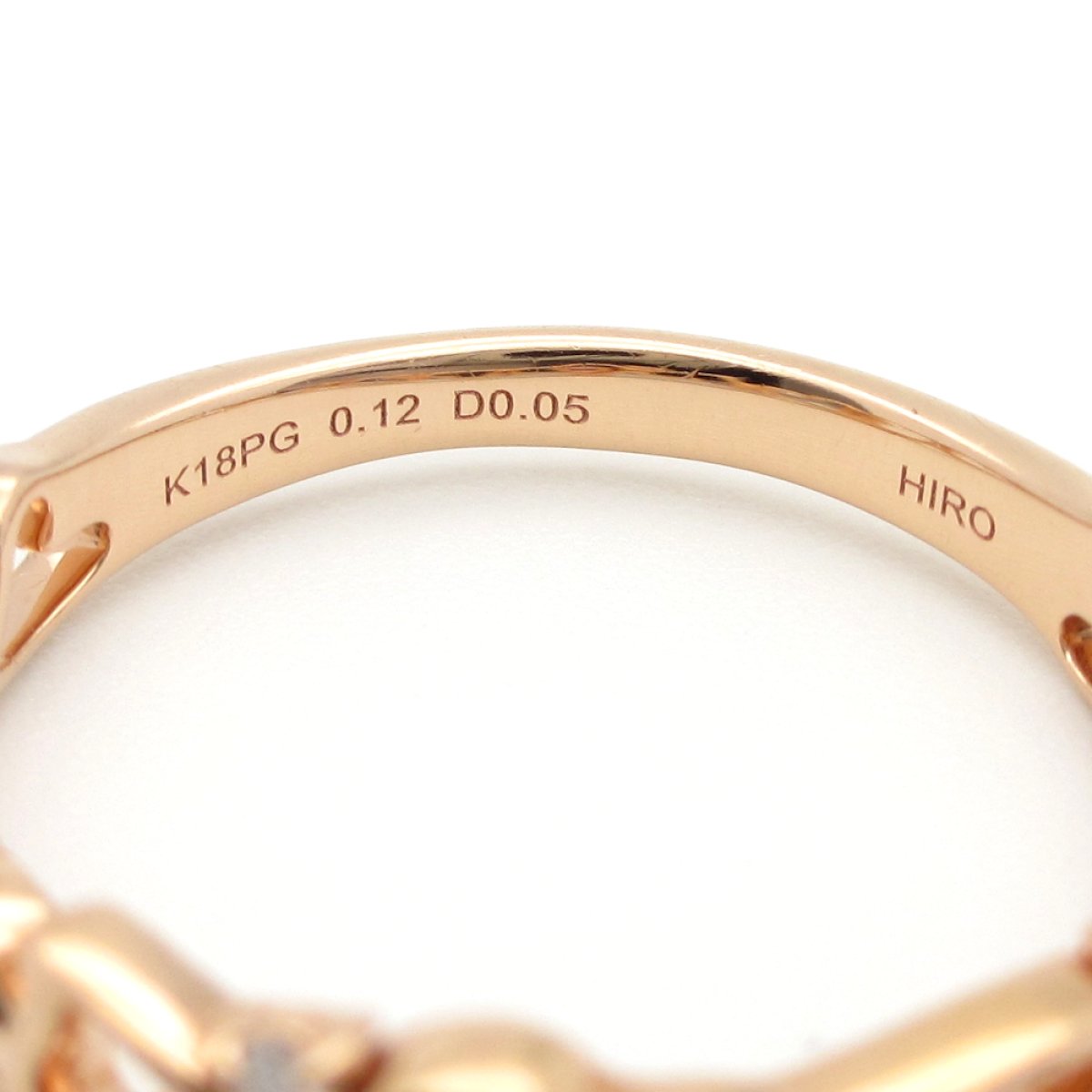 画像5: K18PG　ピンクゴールド　HIRO　色石 0.12ct　ダイヤモンド 0.05ct　指輪　ハート　中古　美品　ジュエリー　レディース　アクセサリー　リング　質屋