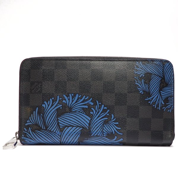 画像1: 【LOUIS VUITTON】ルイ・ヴィトン　ダミエ・グラフィット　クリストファーネメス　ジッピーオーガナイザー　N41683　メンズ　長財布　長札入れ　財布　ウォレット　黒　中古　質屋