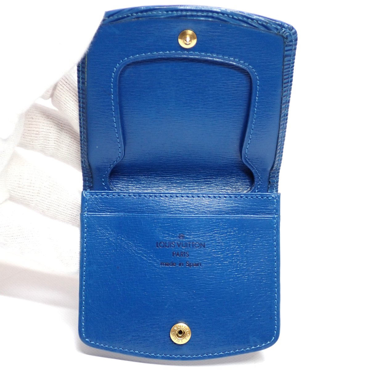 画像4: 【LOUIS VUITTON】ルイ・ヴィトン　エピ　青　キュベット スプール　コインケース　レザー　レディース　メンズ　ブルー　小銭入れ　廃番　中古　質屋