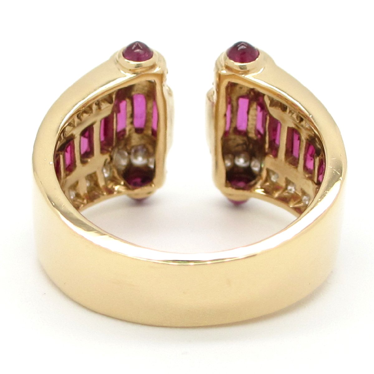 画像4: 750　K18 ゴールド　K18YG　イエローゴールド　ルビー 1.62/0.36ct　ダイヤモンド 0.78ct　指輪 　中古　美品　新品仕上げ済　ダイヤ　リング　７月誕生石　ゴージャス　ジュエリー　レディース　質屋