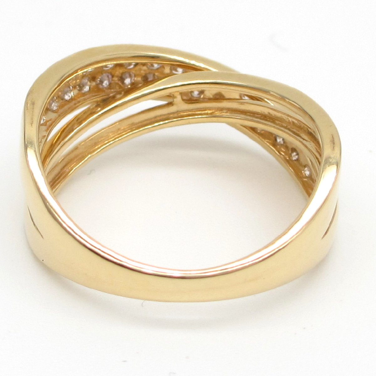 画像5: K18 ゴールド　K18YG　イエローゴールド　ダイヤモンド 0.40ct　指輪 　中古　美品　ジュエリー　レディース　ダイヤ　リング　アクセサリー　ゴージャス　4月誕生石　一文字　質屋