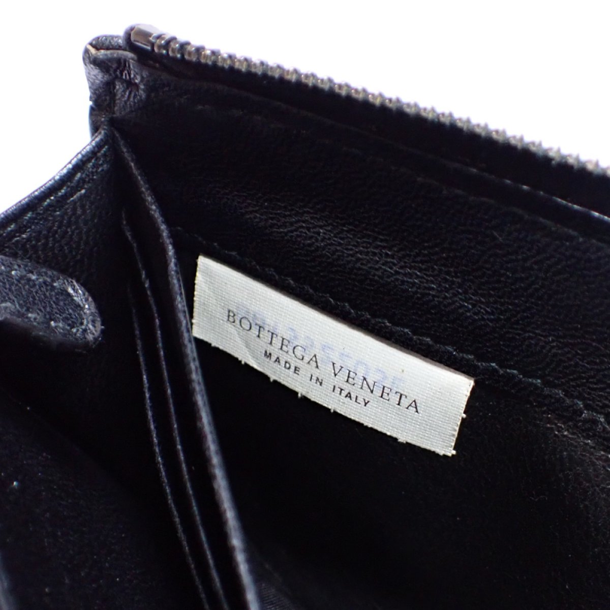 画像5: 【BOTTEGA VENETA】ボッテガヴェネタ イントレチャート　L字ファスナー　長財布　ブラック　レザー 　メンズ　小銭入れファスナー付　B01352203E　黒　イタリー　ITALY　中古 　質屋