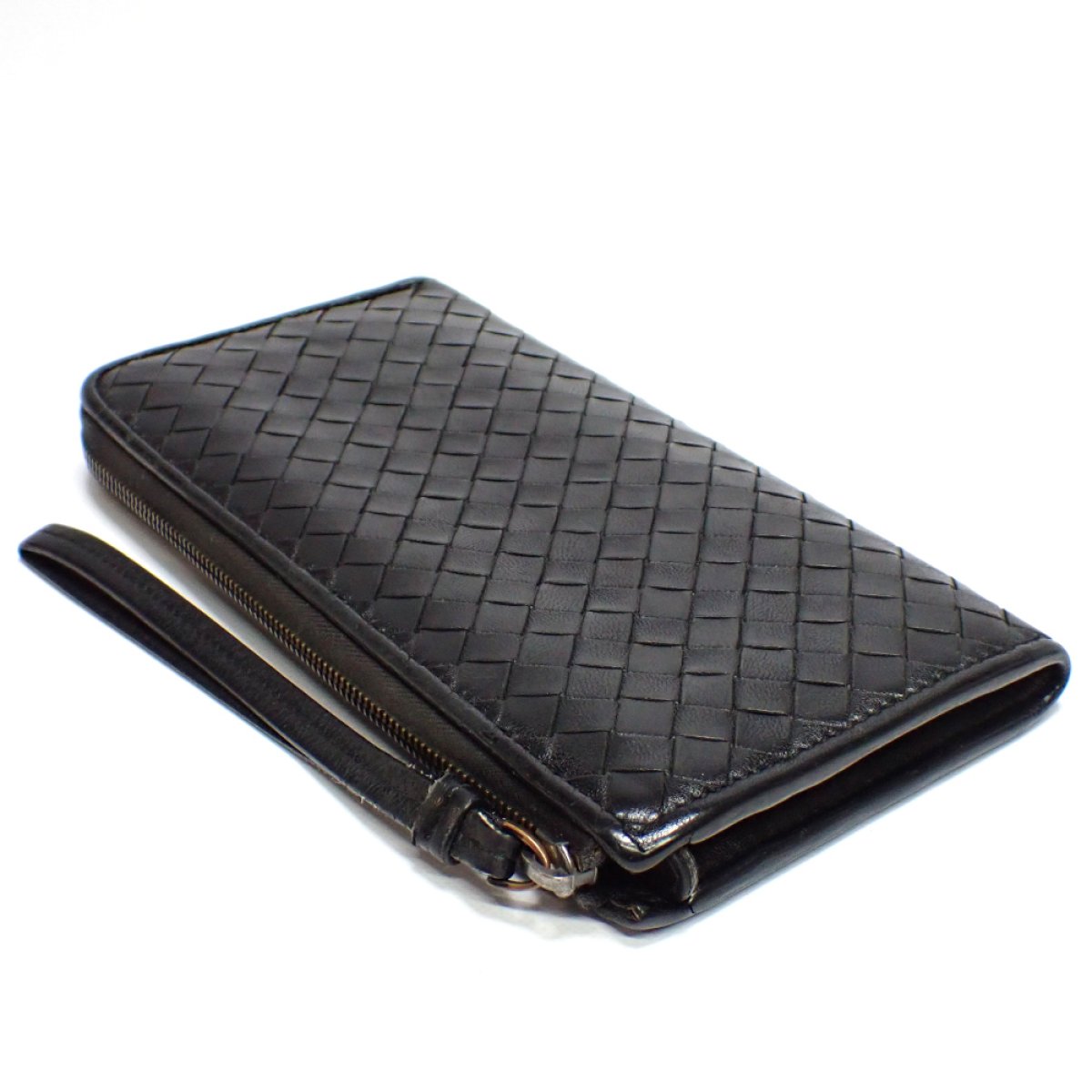 画像4: 【BOTTEGA VENETA】ボッテガヴェネタ イントレチャート　L字ファスナー　長財布　ブラック　レザー 　メンズ　小銭入れファスナー付　B01352203E　黒　イタリー　ITALY　中古 　質屋