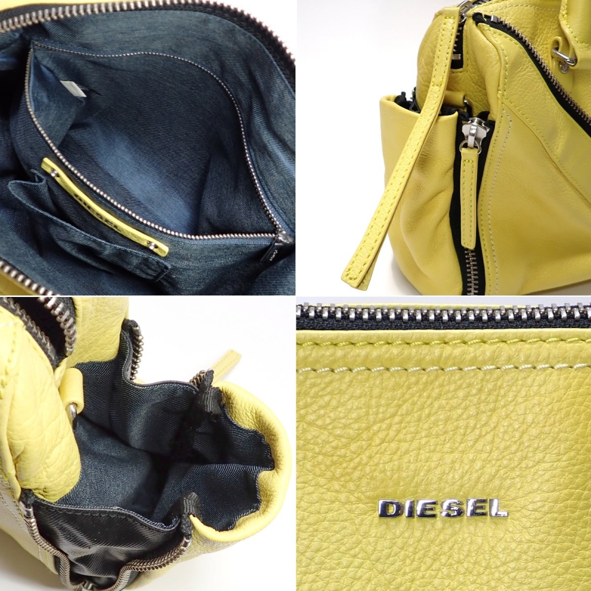 画像5: 【DIESEL】ディーゼル　レザー　ハンドバッグ　ストラップなし　中古　美品　イエロー　バッグ　メンズ　レディース　カジュアル　ファスナー　黄色　イタリア　質屋
