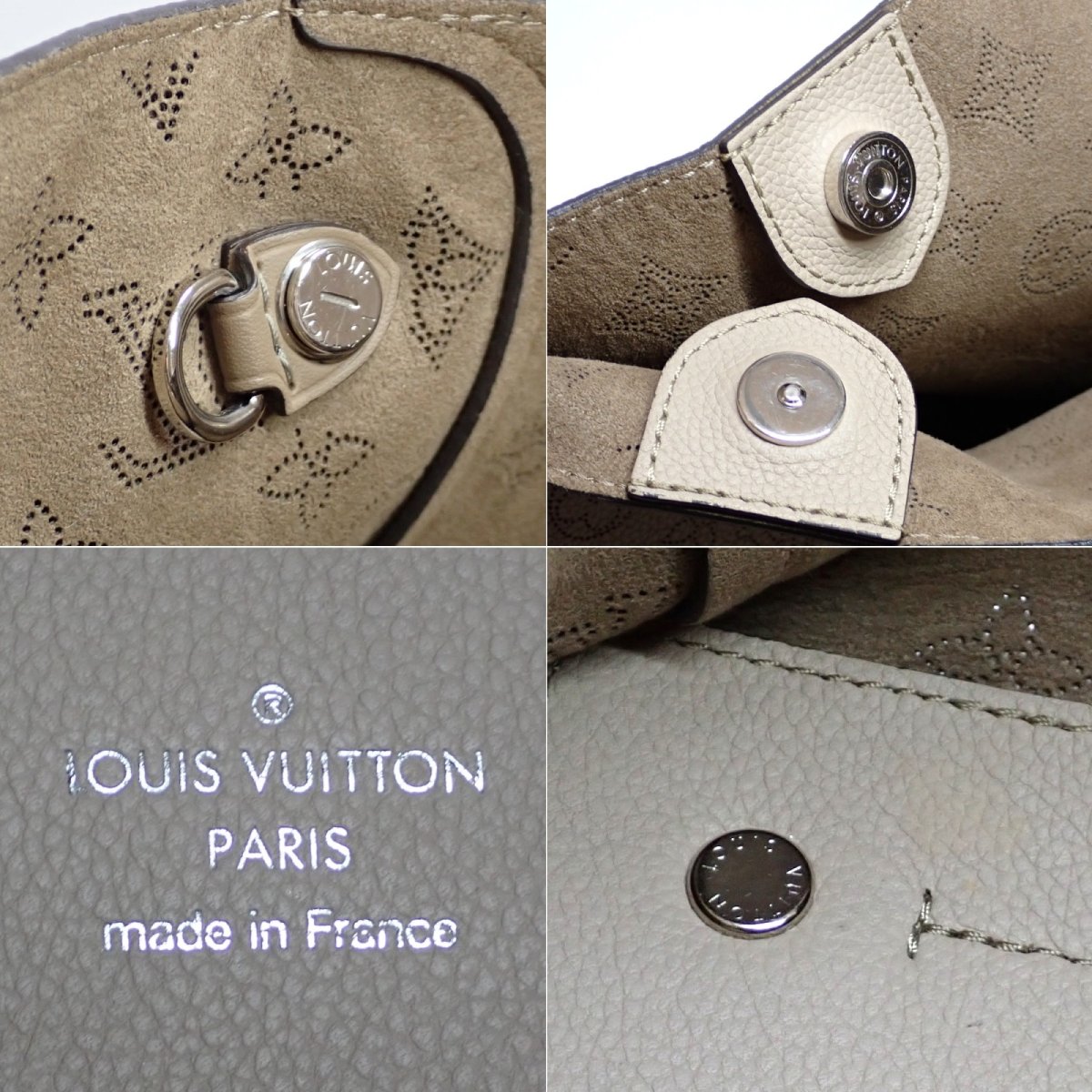 画像5: 【LOUIS VUITTON】ルイ・ヴィトン　モノグラム マヒナ　ヒナMM　ポーチ付　トートバッグ　ガレ　グレージュ　M53140　中古　バッグ　レザー　モノグラムマヒナ　レディース 　ベージュ　ショルダー　質屋　