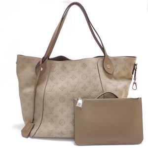【LOUIS VUITTON】ルイ・ヴィトン　モノグラム マヒナ　ヒナMM　ポーチ付　トートバッグ　ガレ　グレージュ　M53140　中古　バッグ　レザー　モノグラムマヒナ　レディース 　ベージュ　ショルダー　質屋　