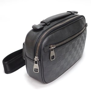 【LOUIS VUITTON】ルイ ヴィトン　ダミエアンフィニ　アンブレール　ボディバッグ　N41288　レザー　ブラック　斜め掛け　ウエスト　中古　メンズ　バッグ　質屋