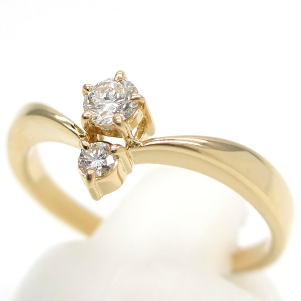 画像2: 【MIKIMOTO】ミキモト　K18　ゴールド　YG　イエローゴールド　ダイヤモンド 0.16ct　指輪　中古　美品　新品仕上済　ダイヤ　リング　4月誕生石　レディース　ジュエリー　ブランドジュエリー　高品質　質屋