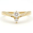 画像1: 【MIKIMOTO】ミキモト　K18　ゴールド　YG　イエローゴールド　ダイヤモンド 0.16ct　指輪　中古　美品　新品仕上済　ダイヤ　リング　4月誕生石　レディース　ジュエリー　ブランドジュエリー　高品質　質屋 (1)