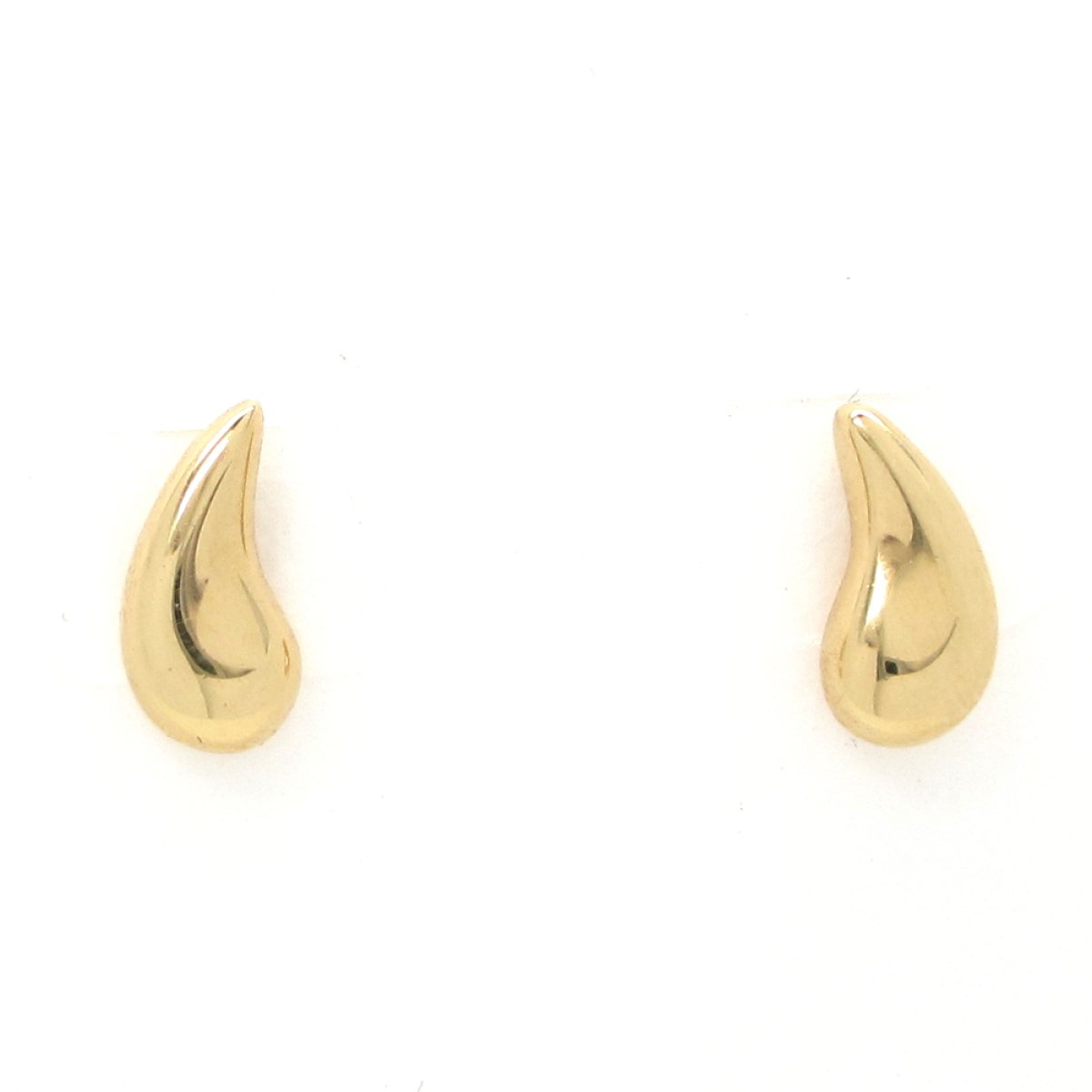 画像1: 【【TIFFANY&Co.】ティファニー　ティアドロップ　750　K18YG　イエローゴールド　ピアス　ゴールド 　中古　美品　涙型　K18　ブランドジュエリー　レディース　ジュエリー　洗浄・消毒済　質屋