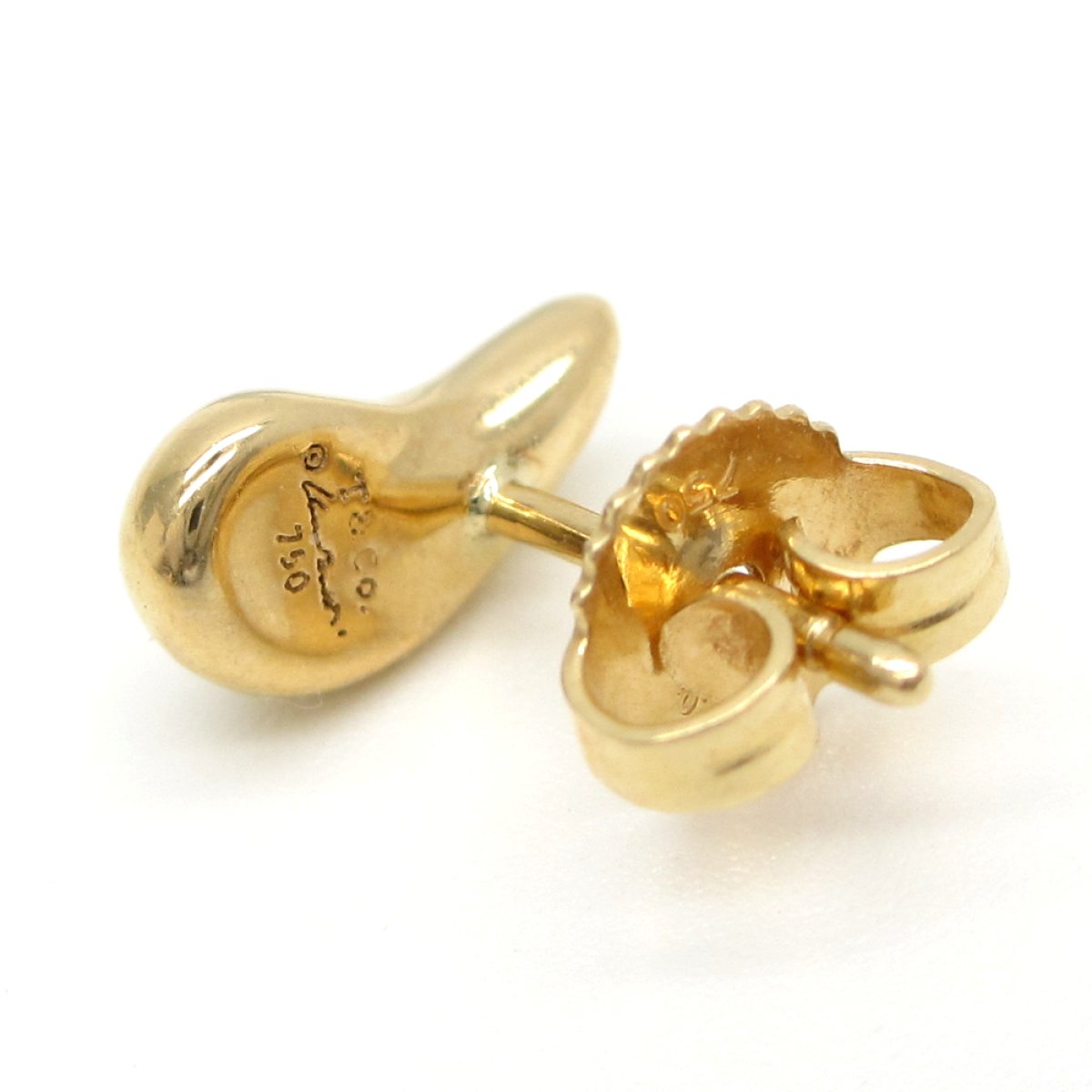 画像4: 【【TIFFANY&Co.】ティファニー　ティアドロップ　750　K18YG　イエローゴールド　ピアス　ゴールド 　中古　美品　涙型　K18　ブランドジュエリー　レディース　ジュエリー　洗浄・消毒済　質屋