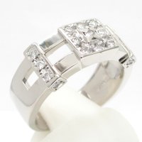 【LANVIN】ランバン　Pt900 プラチナ　ダイヤモンド 0.31ct　　指輪　中古　美品　新品仕上げ済　ダイヤ　リング　質屋　レディース　ジュエリー　4月誕生石