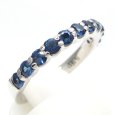 画像3: Pt900 プラチナ　ブルー　サファイア 0.88ct　ハーフエタニティ　天然コランダム　指輪　中古　鑑別書付　美品　新品仕上げ済　リング　レディース　ジュエリー　一文字型　質屋　9月誕生石 (3)