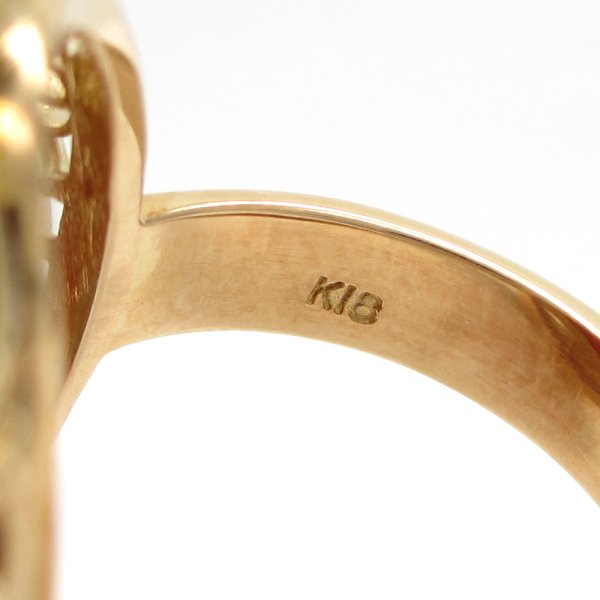 画像4: K18　ゴールド　イエローゴールド　YG 珊瑚　ダイヤモンド 0.12ct 指輪　鑑別書付　新品仕上げ済　中古　美品　レディース　サンゴ　ダイヤ　リング　天然さんご　珊瑚　高品質　高級　ジュエリー質屋　3月誕生石