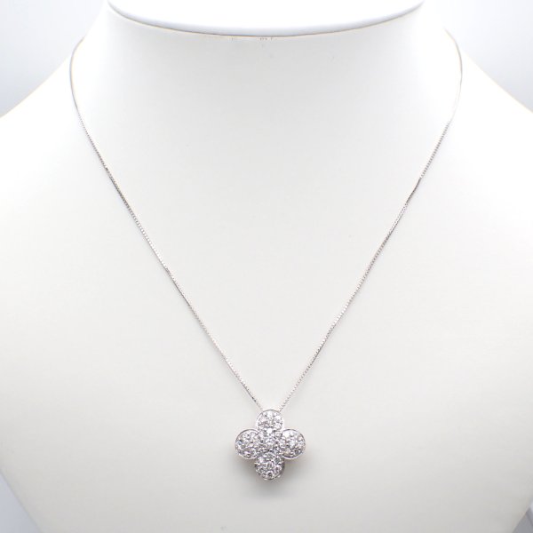 画像5: K18WG ホワイトゴールド　ダイヤモンド 1.00ct　1カラット　ペンダント　トップ　ダイヤ　フラワー　中古　美品　4月誕生石　トップのみ　レディース　ジュエリー　アクセサリー　お花　質屋
