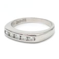 画像3: Pt900 プラチナ　ダイヤモンド　0.25ct　指輪　中古　ダイヤ　美品　新品仕上げ済　リング　レディース　ジュエリー　一文字型　質屋　4月誕生石 (3)