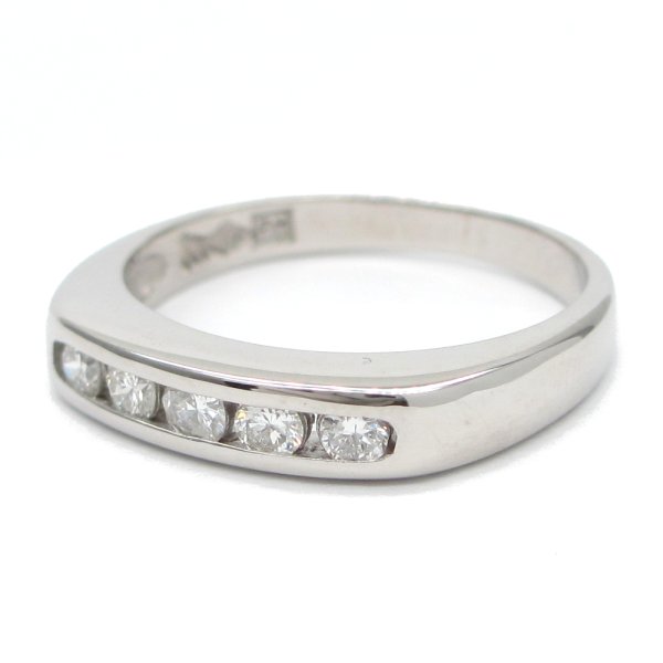 画像3: Pt900 プラチナ　ダイヤモンド　0.25ct　指輪　中古　ダイヤ　美品　新品仕上げ済　リング　レディース　ジュエリー　一文字型　質屋　4月誕生石
