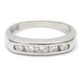 画像2: Pt900 プラチナ　ダイヤモンド　0.25ct　指輪　中古　ダイヤ　美品　新品仕上げ済　リング　レディース　ジュエリー　一文字型　質屋　4月誕生石 (2)