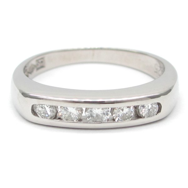 画像2: Pt900 プラチナ　ダイヤモンド　0.25ct　指輪　中古　ダイヤ　美品　新品仕上げ済　リング　レディース　ジュエリー　一文字型　質屋　4月誕生石