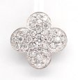 画像1: K18WG ホワイトゴールド　ダイヤモンド 1.00ct　1カラット　ペンダント　トップ　ダイヤ　フラワー　中古　美品　4月誕生石　トップのみ　レディース　ジュエリー　アクセサリー　お花　質屋 (1)