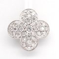 K18WG ホワイトゴールド　ダイヤモンド 1.00ct　1カラット　ペンダント　トップ　ダイヤ　フラワー　中古　美品　4月誕生石　トップのみ　レディース　ジュエリー　アクセサリー　お花　質屋