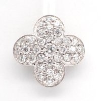 K18WG ホワイトゴールド　ダイヤモンド 1.00ct　1カラット　ペンダント　トップ　ダイヤ　フラワー　中古　美品　4月誕生石　トップのみ　レディース　ジュエリー　アクセサリー　お花　質屋
