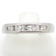 画像1: Pt900 プラチナ　ダイヤモンド　0.25ct　指輪　中古　ダイヤ　美品　新品仕上げ済　リング　レディース　ジュエリー　一文字型　質屋　4月誕生石 (1)