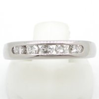 Pt900 プラチナ　ダイヤモンド　0.25ct　指輪　中古　ダイヤ　美品　新品仕上げ済　リング　レディース　ジュエリー　一文字型　質屋　4月誕生石