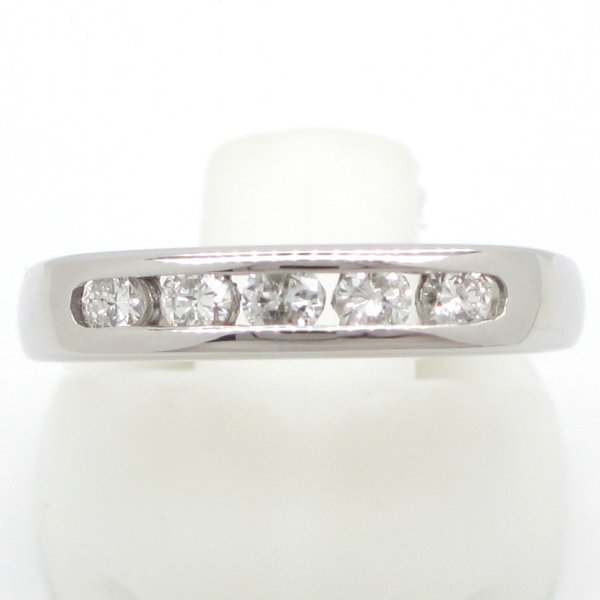 画像1: Pt900 プラチナ　ダイヤモンド　0.25ct　指輪　中古　ダイヤ　美品　新品仕上げ済　リング　レディース　ジュエリー　一文字型　質屋　4月誕生石