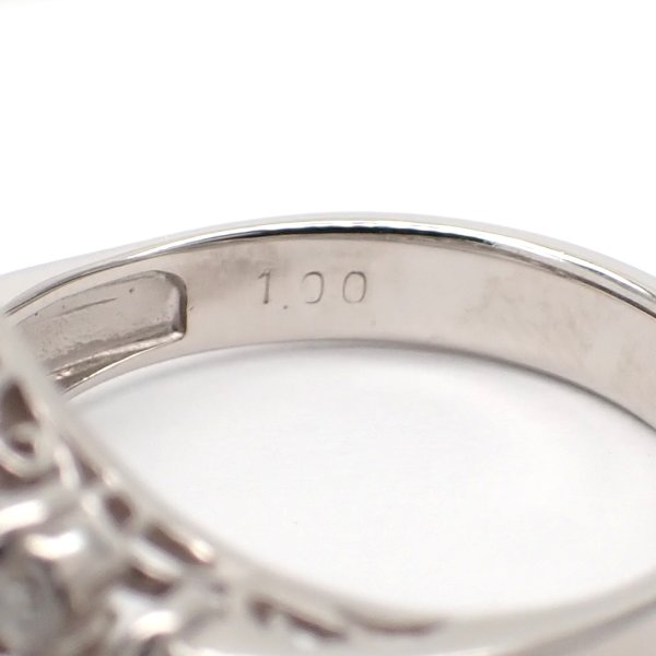 画像5: Pt900 プラチナ　ダイヤモンド　1.00ct　1カラット　指輪　中古　ダイヤ　V字　美品　リング　質屋　レディース　ジュエリー　V　4月誕生石
