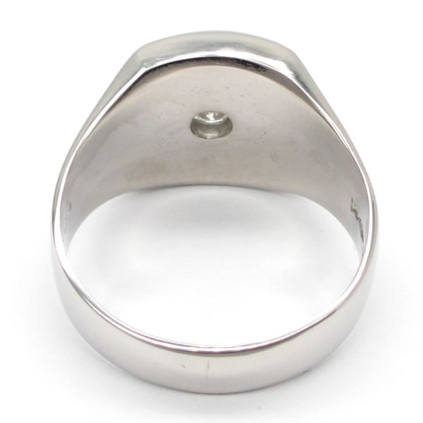 画像4: Pt850 プラチナ　ダイヤモンド　0.24ct　指輪　中古　ダイヤ　印台型　メンズ　美品　新品仕上げ済　リング　サイズ18号　質屋　メンズジュエリー　アクセサリー　4月誕生石