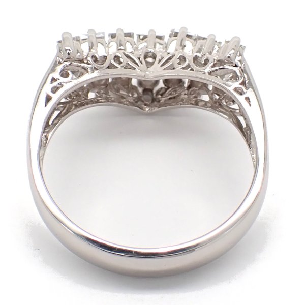 画像4: Pt900 プラチナ　ダイヤモンド　1.00ct　1カラット　指輪　中古　ダイヤ　V字　美品　リング　質屋　レディース　ジュエリー　V　4月誕生石