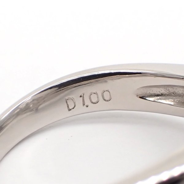 画像5: Pt900 プラチナ　ダイヤモンド　1.00ct　指輪　中古　ダイヤ　1カラット　フラワー　美品　新品仕上げ済　豪華　リング　質屋　レディース　ジュエリー　花　4月誕生石