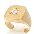 画像3: K18　ゴールド　イエローゴールド　ダイヤモンド　0.294ct　指輪　中古　ダイヤ　印台型　メンズ　美品　リング　サイズ20号　質屋　メンズジュエリー　アクセサリー　艶消し　4月誕生石 (3)