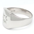 画像3: Pt850 プラチナ　ダイヤモンド　0.24ct　指輪　中古　ダイヤ　印台型　メンズ　美品　新品仕上げ済　リング　サイズ18号　質屋　メンズジュエリー　アクセサリー　4月誕生石 (3)