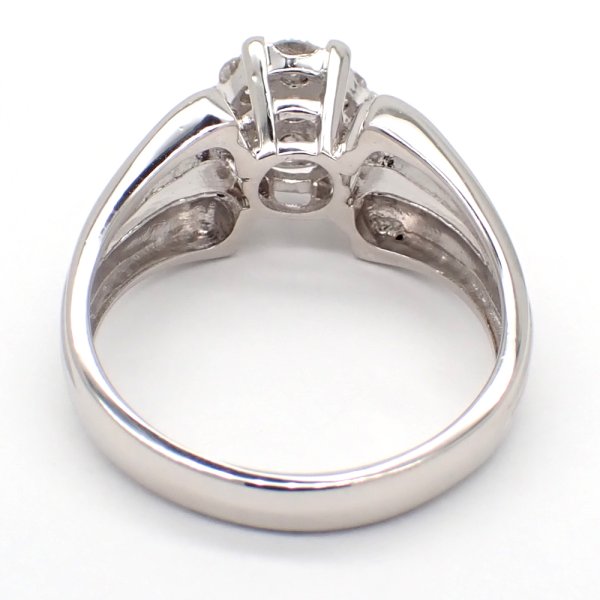 画像4: Pt900 プラチナ　ダイヤモンド　0.35ct　指輪　中古　ダイヤ　フラワー　美品　新品仕上げ済　リング　質屋　レディース　ジュエリー　花　4月誕生石