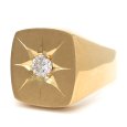 画像2: K18　ゴールド　イエローゴールド　ダイヤモンド　0.294ct　指輪　中古　ダイヤ　印台型　メンズ　美品　リング　サイズ20号　質屋　メンズジュエリー　アクセサリー　艶消し　4月誕生石 (2)