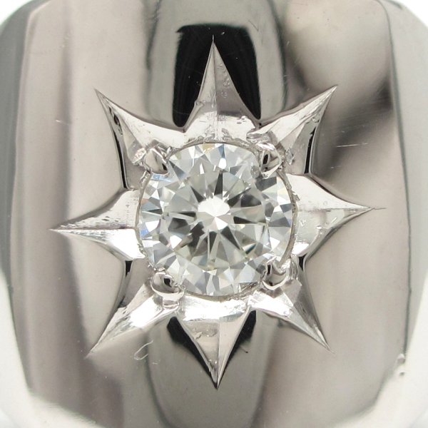 画像5: Pt850 プラチナ　ダイヤモンド　0.24ct　指輪　中古　ダイヤ　印台型　メンズ　美品　新品仕上げ済　リング　サイズ18号　質屋　メンズジュエリー　アクセサリー　4月誕生石