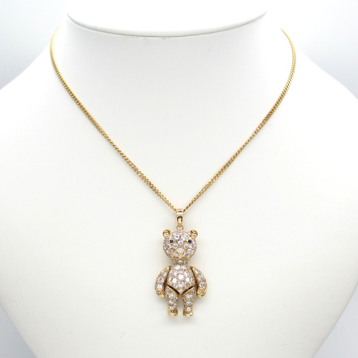 画像5: K18 ゴールド　イエローゴールド　K18YG　ダイヤモンド 3.10ct　ペンダント　トップのみ　クマ　３カラットアップ　豪華　中古　美品　ダイヤ　質屋　ベア　熊　トップ　レディース　ジュエリー　4月誕生石　動物