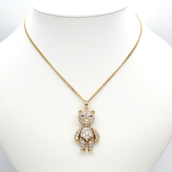 画像5: K18 ゴールド　イエローゴールド　K18YG　ダイヤモンド 3.10ct　ペンダント　トップのみ　クマ　３カラットアップ　豪華　中古　美品　ダイヤ　質屋　ベア　熊　トップ　レディース　ジュエリー　4月誕生石　動物